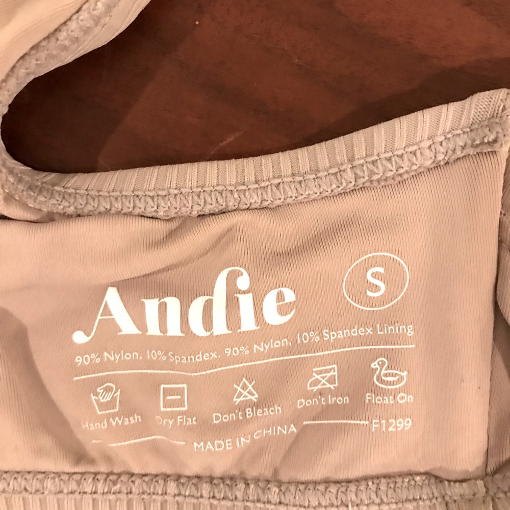 Andie Swim Wynwood One Shoulder Swim Top in Dove - Picture 3 of 5